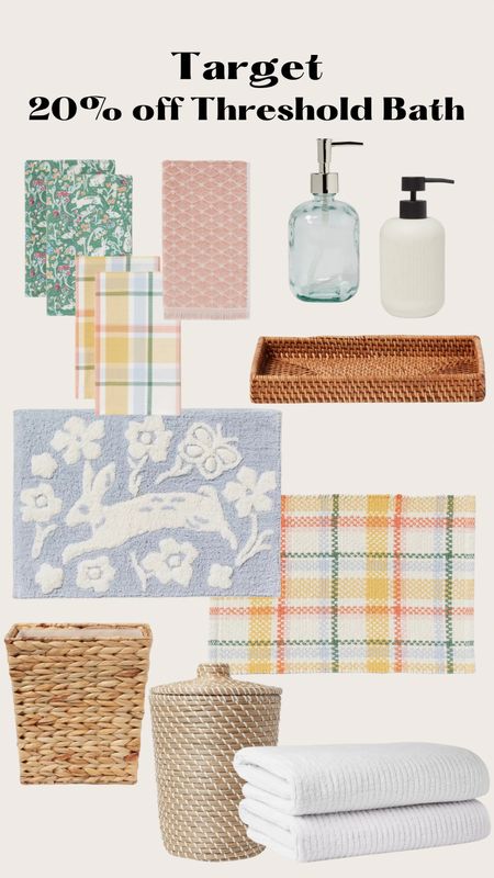 Target Threshold bath accessories are 20% off until Saturday. The perfect time for a little spring bathroom refresh 

#LTKfindsunder50 #LTKSeasonal #LTKsalealert