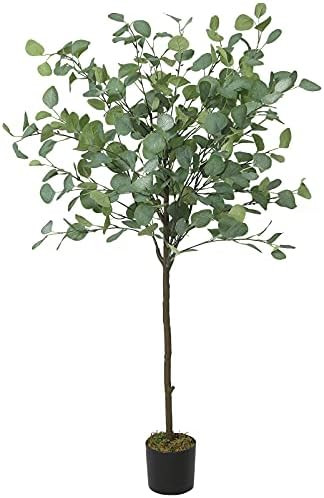 Amazon.com: VIAGDO Artificial Eucalyptus Tree 4ft Tall 276 Silver Dollar Leaves Plants Fake Eucal... | Amazon (US)