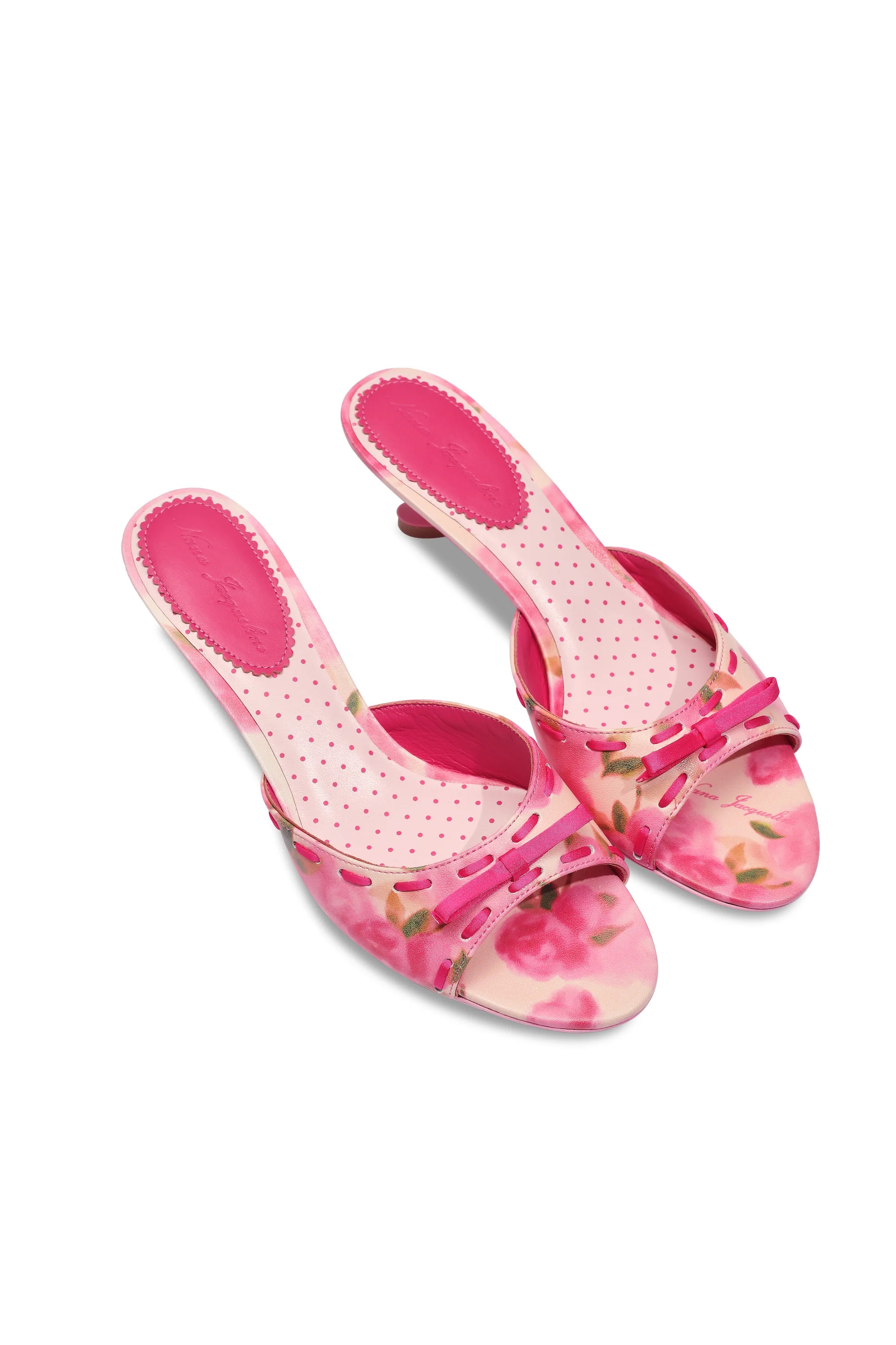Paulina Bow Heels (Rose) (Final Sale) | Nana Jacqueline