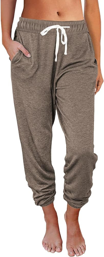 AUTOMET Sweatpants Women with Pockets Lounge Pajama Travel Pants Work Joggers Fall Clothes Winter... | Amazon (US)