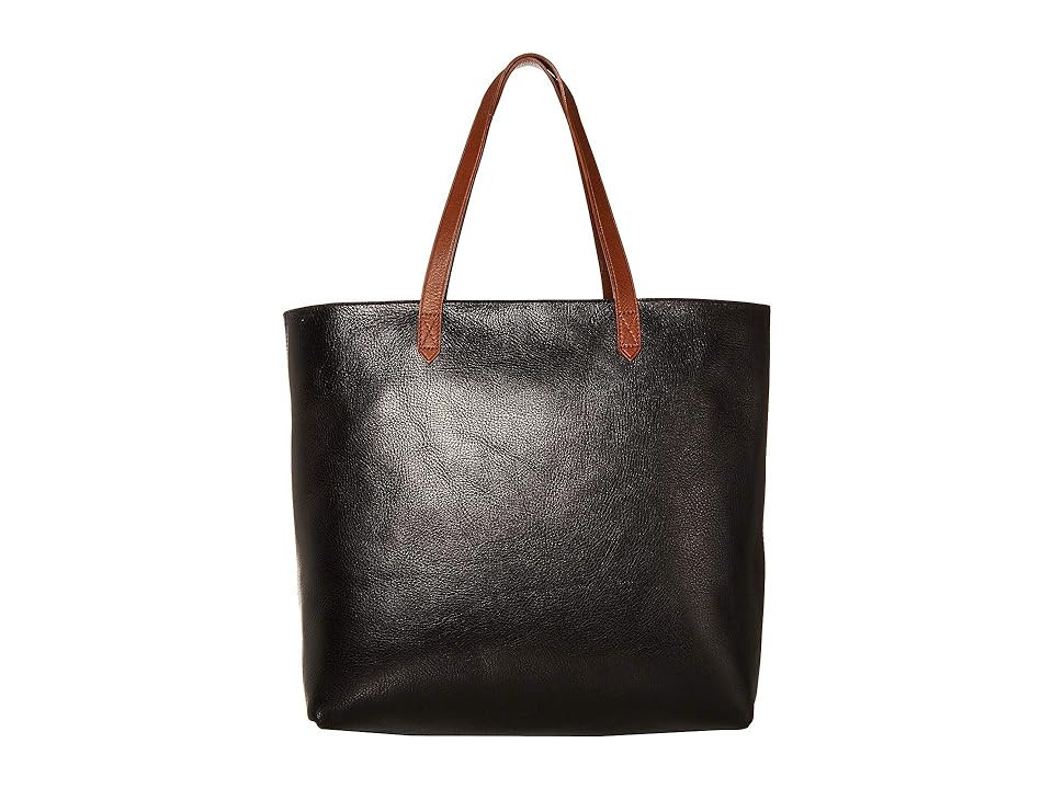 Madewell Zip Top Transport Tote Tote Handbags True Black/Brown: One Size | Zappos.com