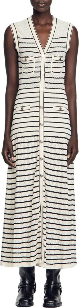 sandro Molina Button Front Maxi Sweater Dress | Nordstrom | Nordstrom