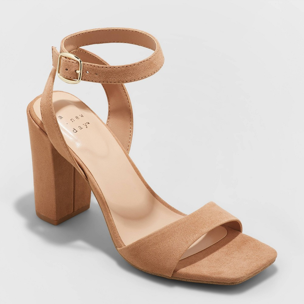 Women's Sal Wide Width Pumps - A New Day Light Beige 5W | Target