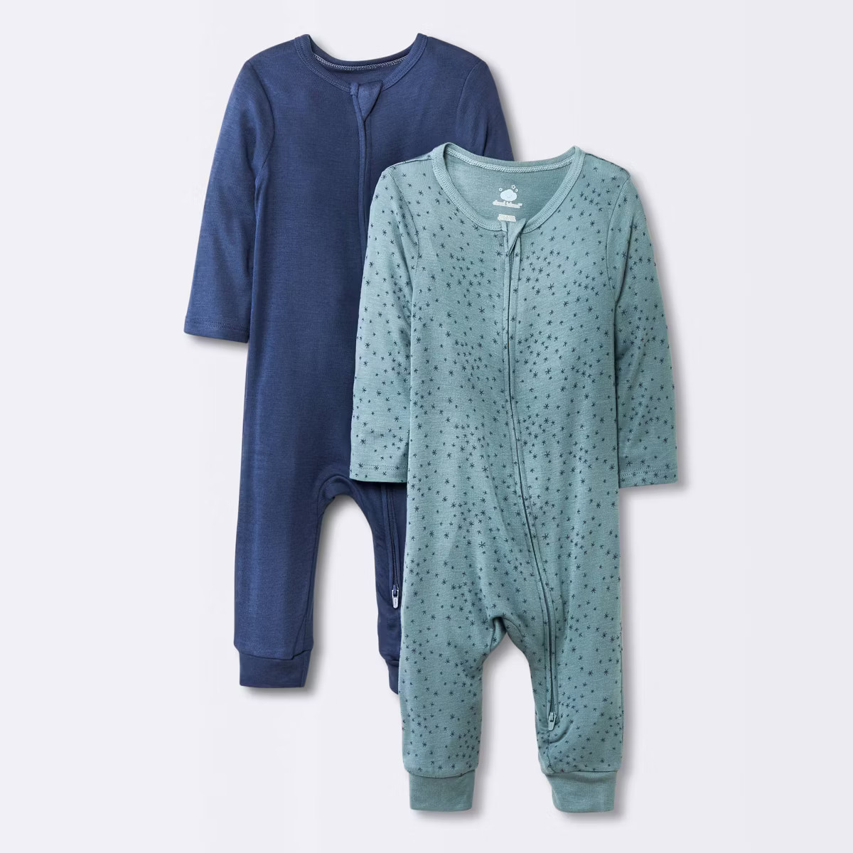 Baby Boys' 2pk Stars So Very Soft Modal Blend Romper - Cloud Island™ Navy Blue | Target