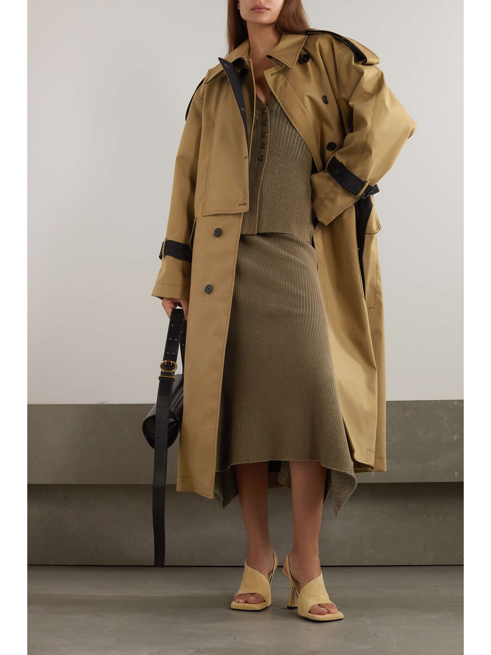 3.1 PHILLIP LIMDouble-breasted belted two-tone shell trench coat | NET-A-PORTER (US)