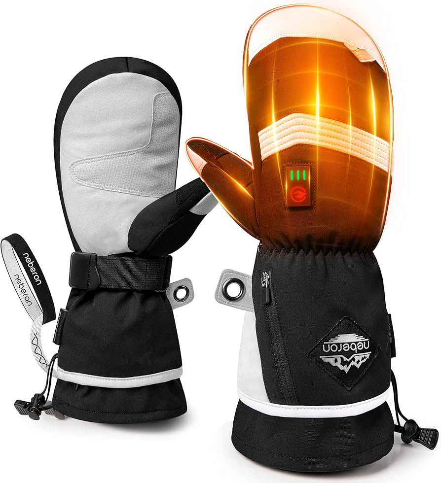 Heated Mittens for Men Women, 7.6V Rechargeable Battery Electric Mittens, Event Waterproof and Br... | Amazon (US)