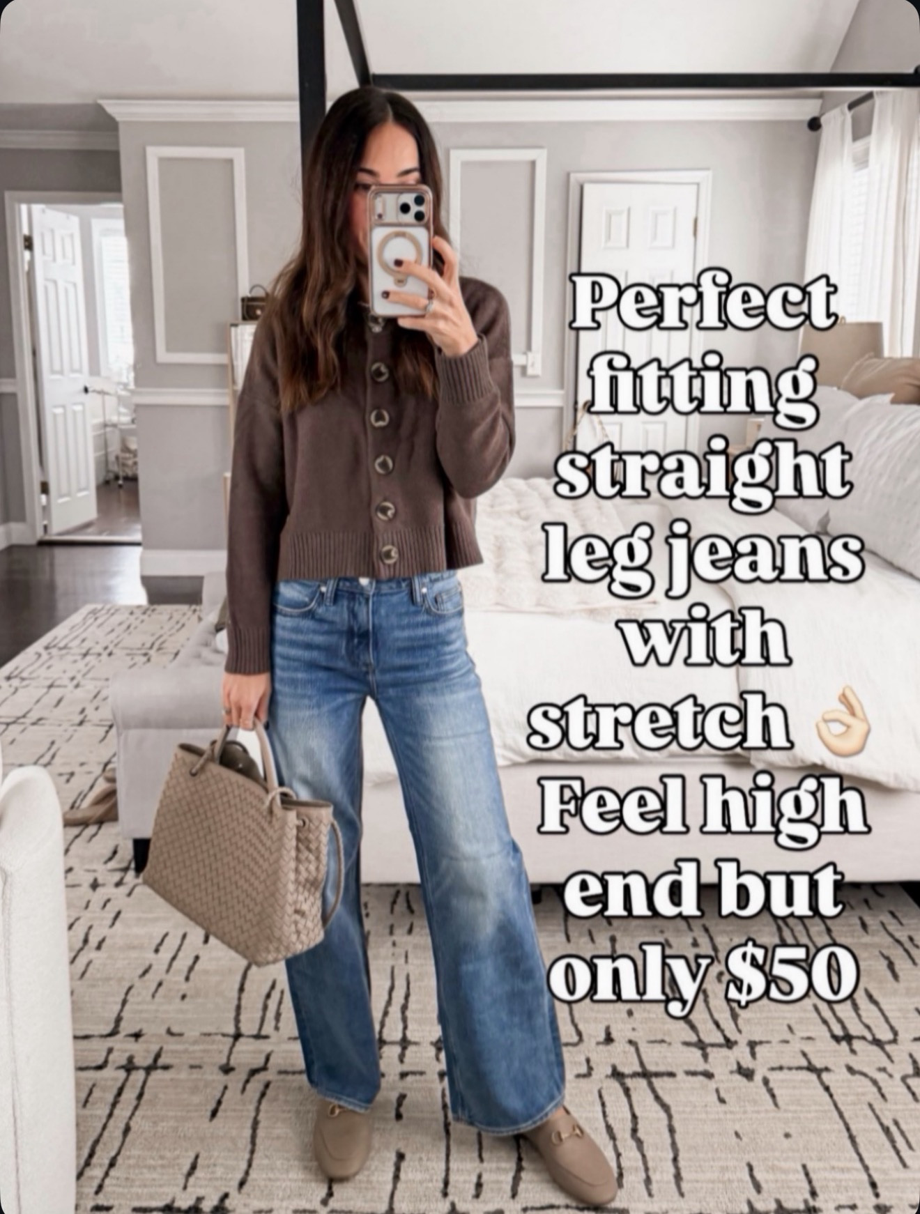 Perfect straight leg, great stretch, and feels way more expensive than it is 👖✨ 🔗⬇️ wearing size 25 and 28 length 

#LTKOver40 #LTKFindsUnder50 #LTKootd