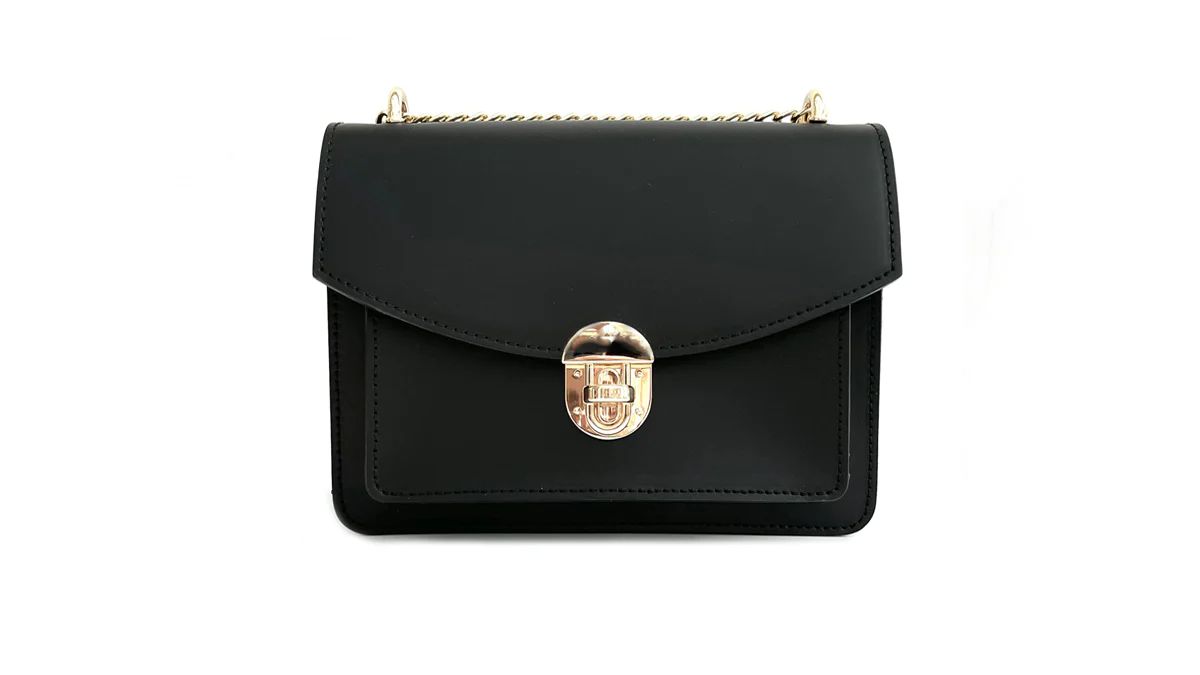 The Tolly Black Leather Bag | Apatchy London
