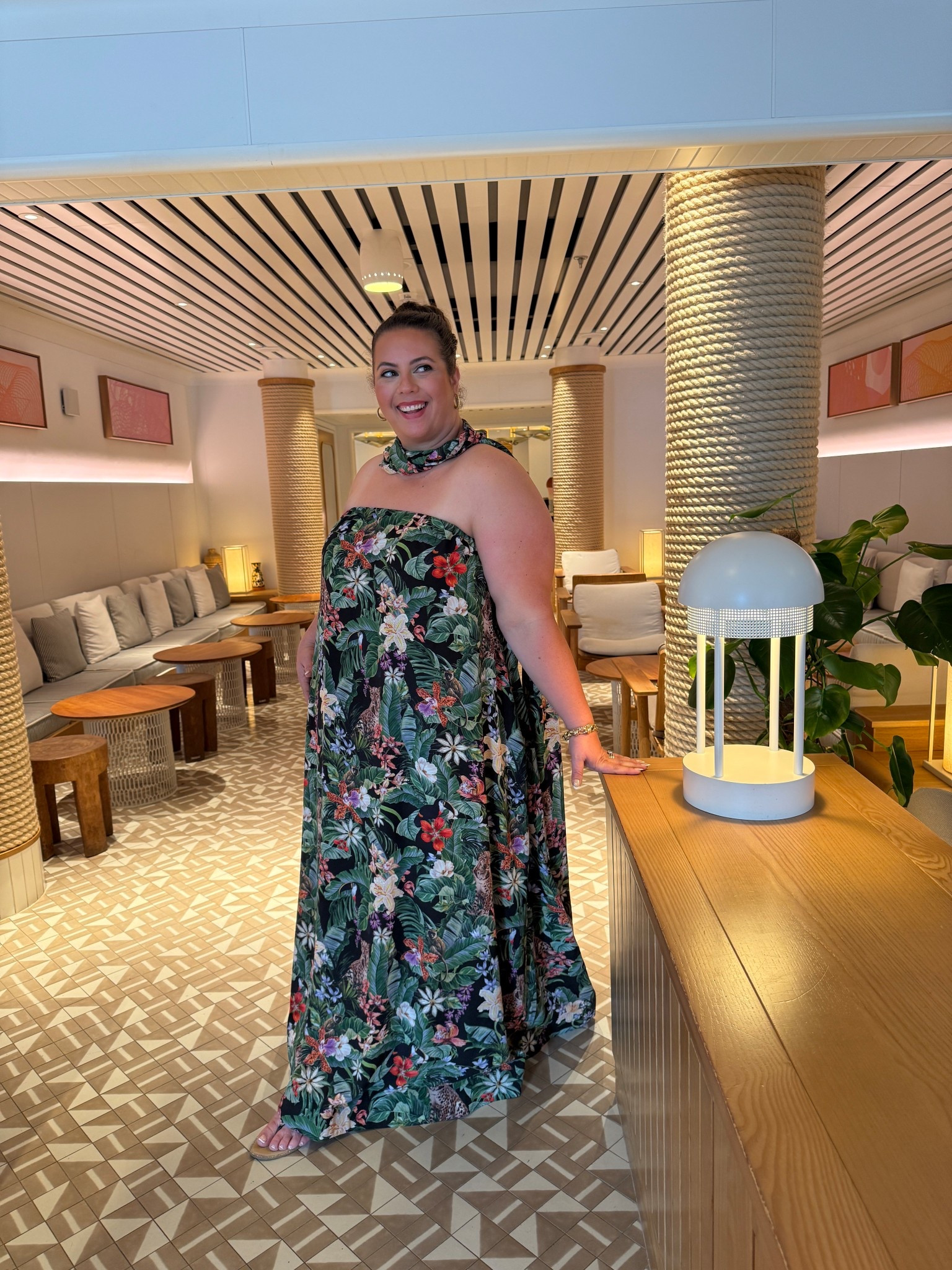 How fun is this gorgeous plus size gown? This print would be perfect for a tropical destination wedding, I wore on my cruise. If you’re not Busty, consider sizing down. I’m wearing 2x but would have preferred the 1x 

#LTKTravel #LTKPlusSize