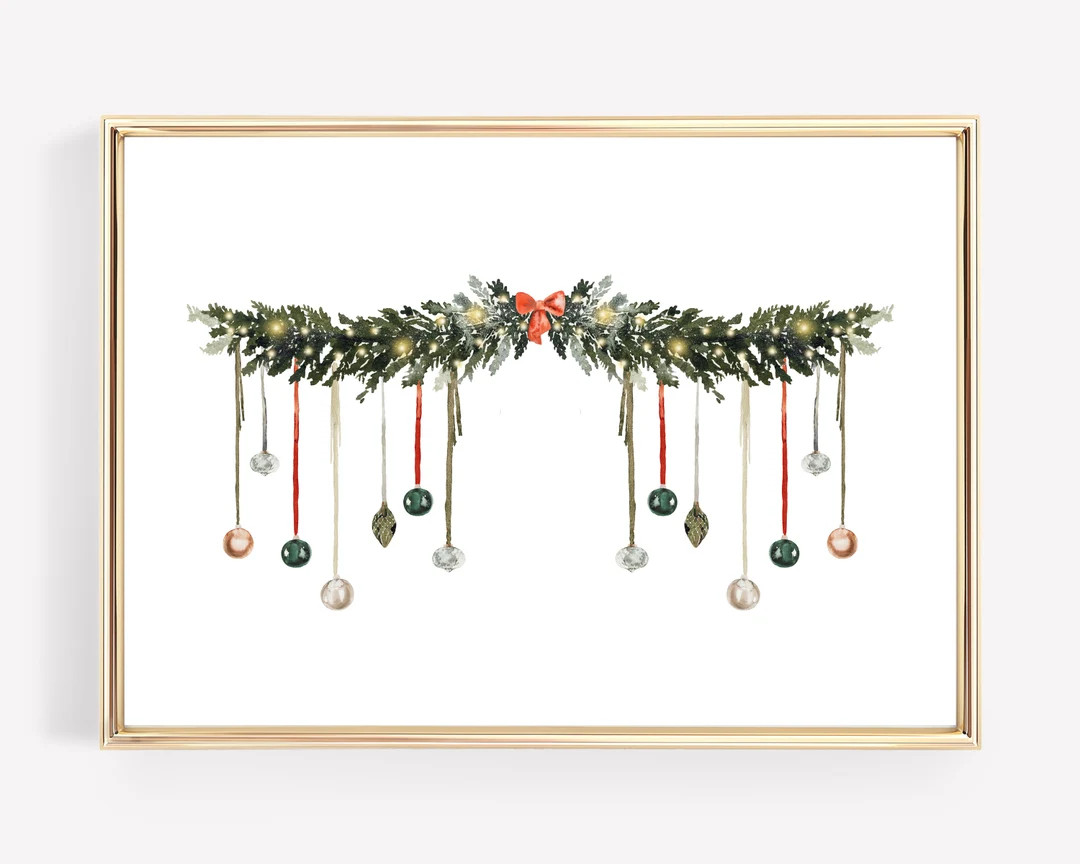 Classic Christmas Print Farmhouse Christmas Decor Christmas Wall Art Print Christmas Printable Ki... | Etsy (US)