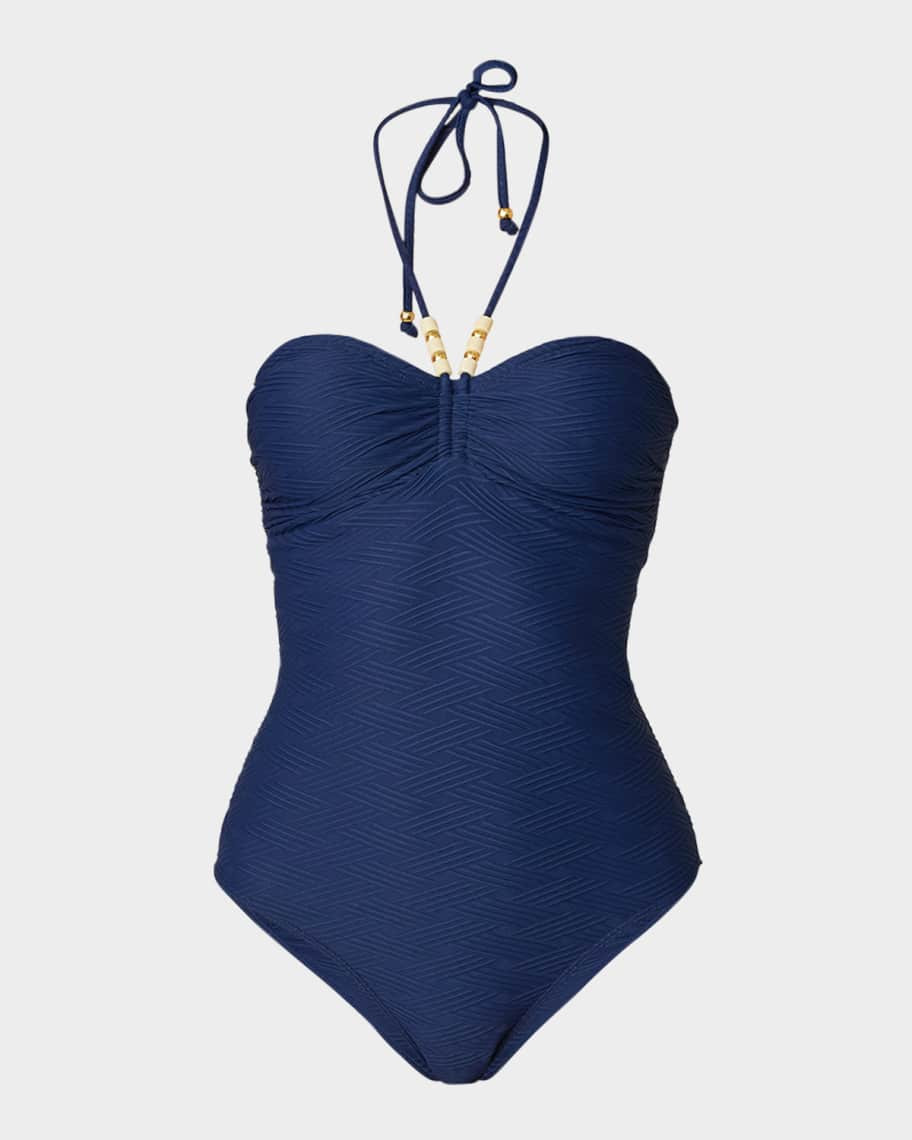 Shoshanna Cinched One-Piece Swimsuit | Neiman Marcus