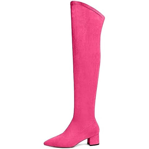 Anne Michelle Dedicate 48M Womens Elastane Pointy Toe Stiletto Boots | Amazon (US)