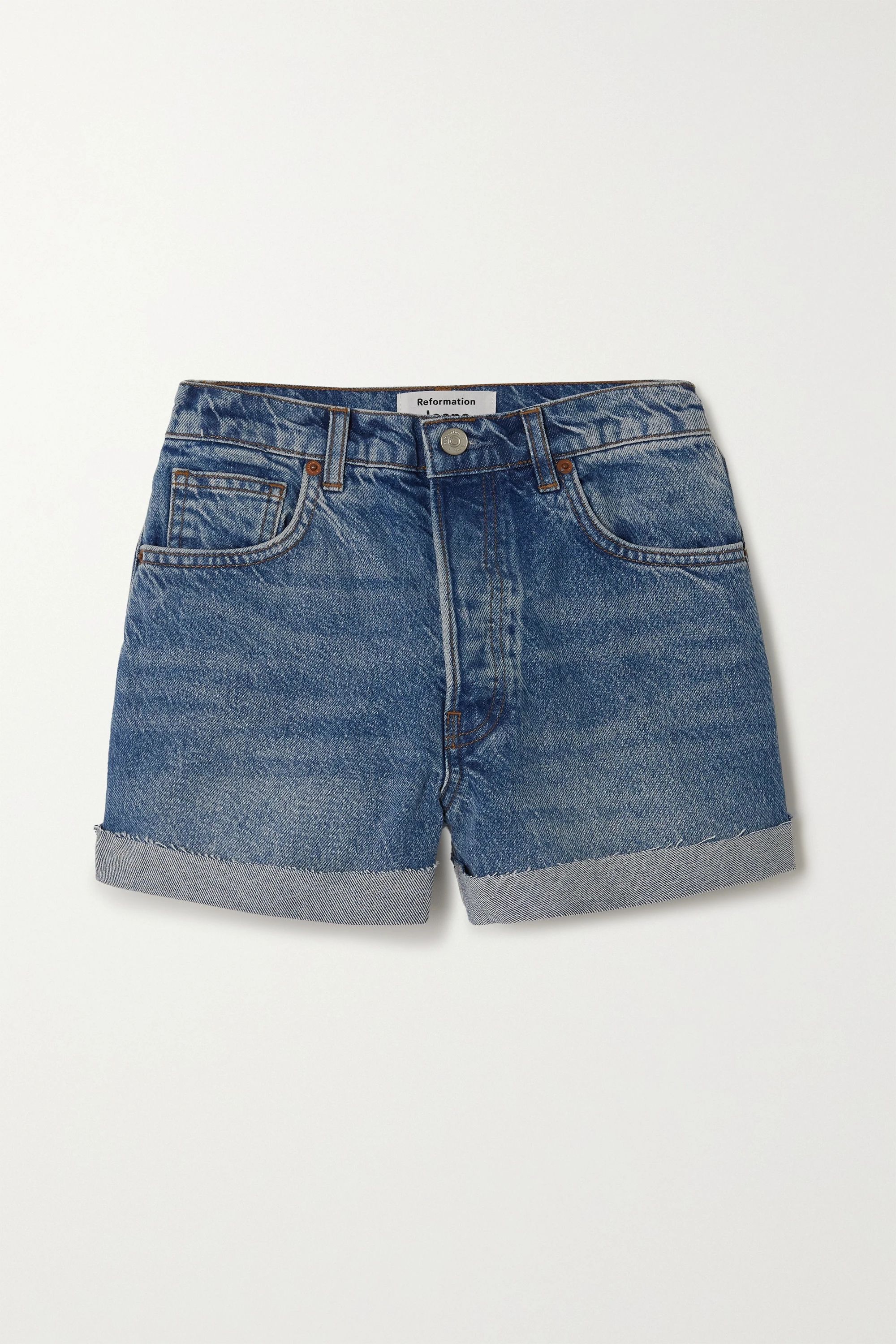 Blue Charlie denim shorts | Reformation | NET-A-PORTER | NET-A-PORTER (UK & EU)