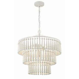 Crystorama Tiana 3-Light Matte White Tiered Pendant Light TIA-7103-MT - The Home Depot | The Home Depot
