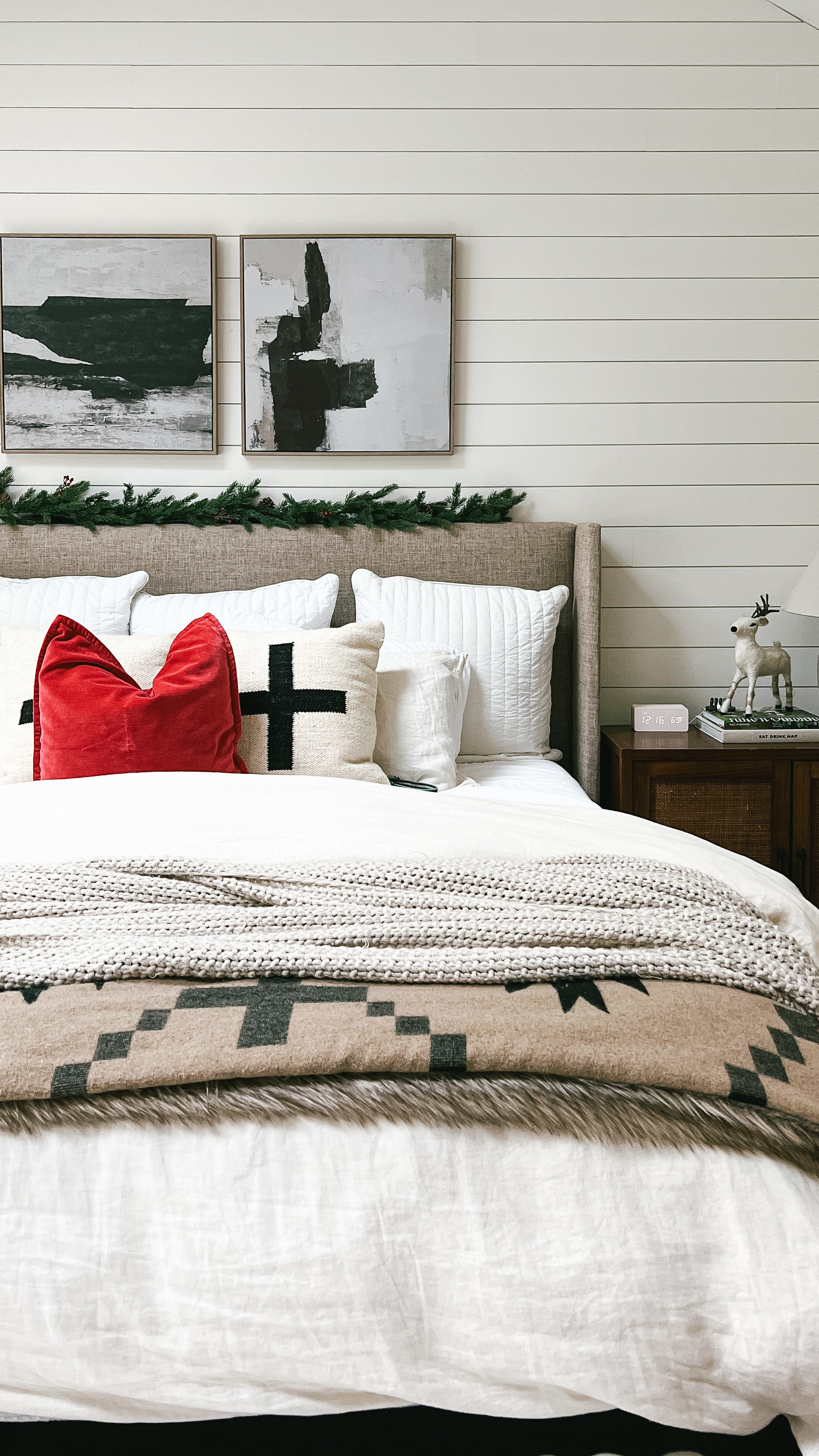 I love putting little touches of Christmas throughout the home, including in our bedroom! A garland on the headboard and a pop of red add a festive vibe to this space ❤️🎄

#LTKSeasonal #LTKHome #LTKHoliday
