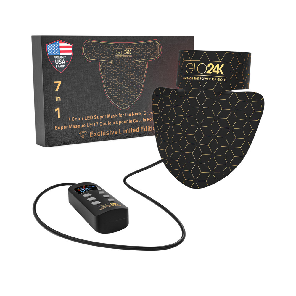 Glo24k 7 Color LED Super Mask for the Neck, Chest & Decollete | Ulta