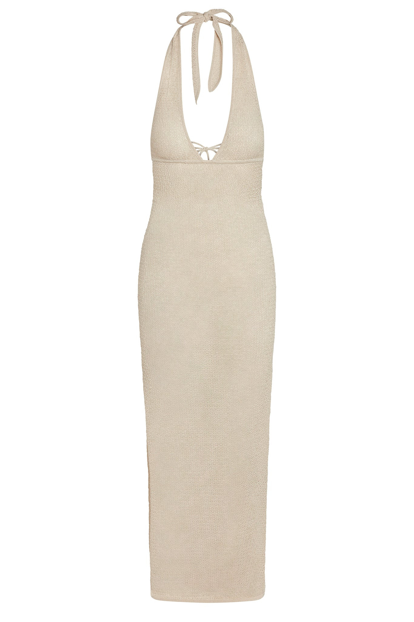 Catania Dress - Champagne Lurex Lace Crochet | Monday Swimwear