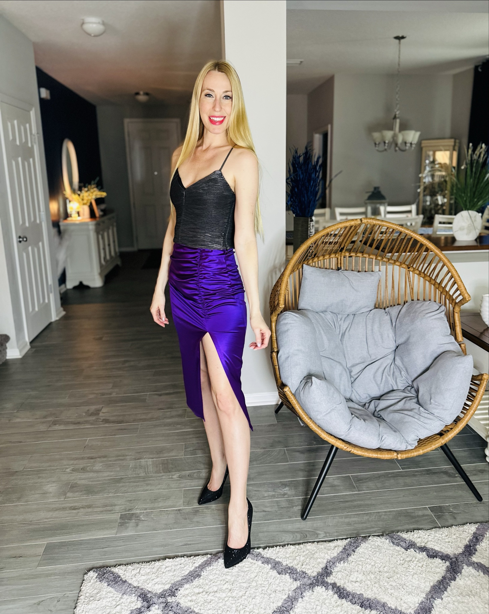 Not your average Valentine’s Day outfit 💗 but super classy for a fancy night out 
Wearing size small in the top and skirt 

#LTKstyletip #LTKfindsunder50 #LTKshoecrush