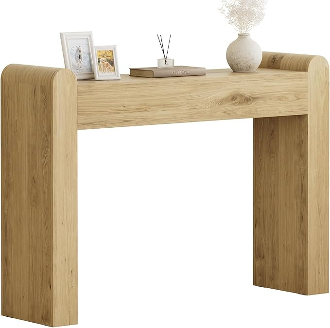 Lulive 47" Arc Console Table for Entryway, Wooden Entryway Table, Farmhouse Behind Sofa Table for... | Amazon (US)
