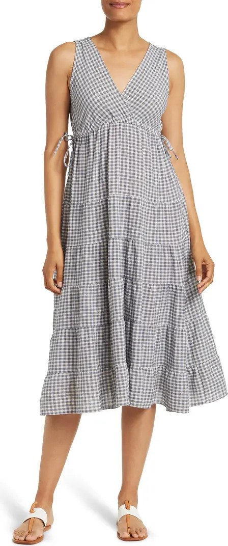 MAXSTUDIO MAX STUDIO Sleeveless V-Neck Tiered Midi Dress | Nordstromrack | Nordstrom Rack