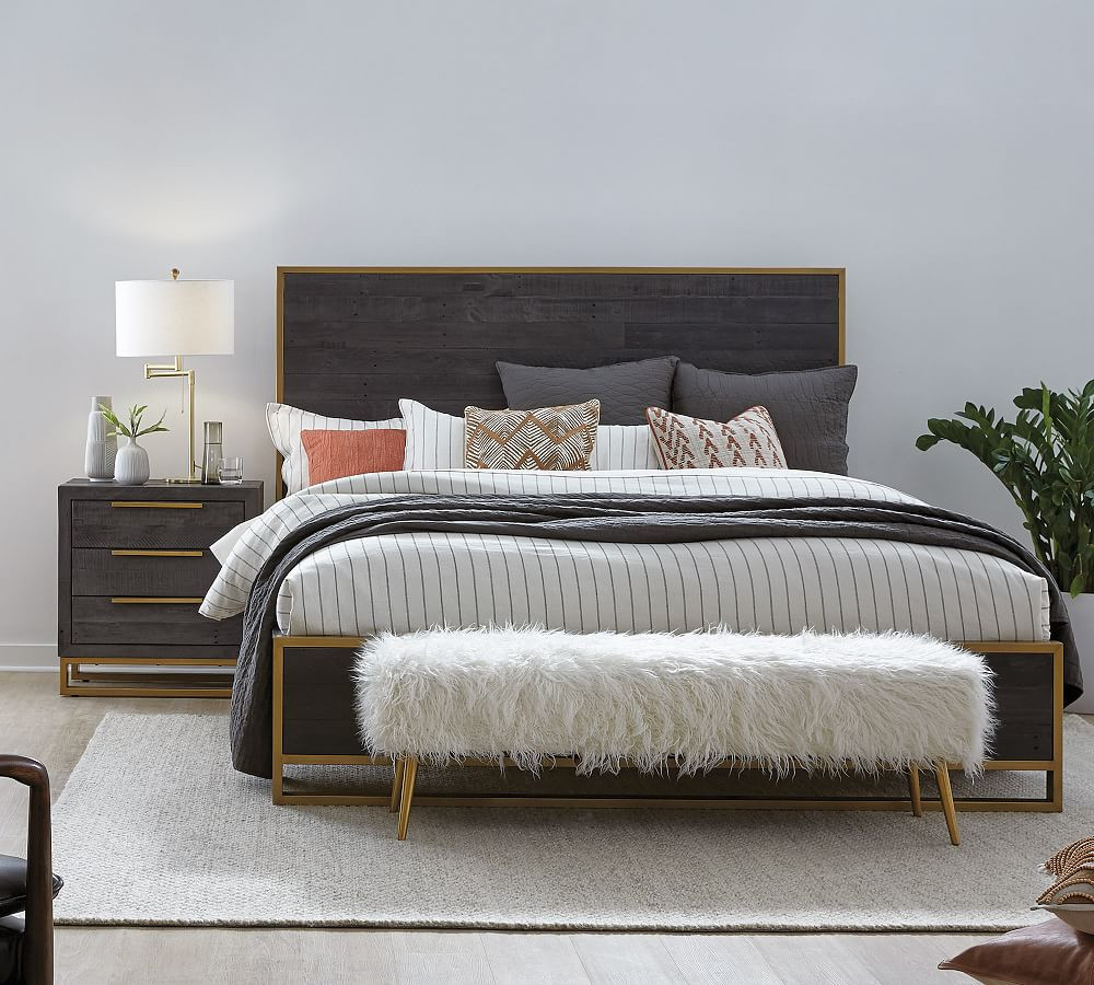 Nome Faux Fur Bench | Pottery Barn (US)