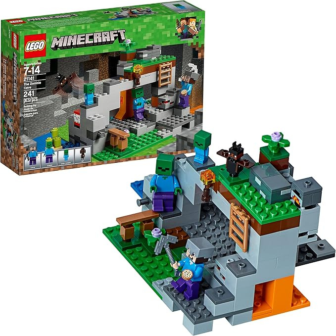 LEGO Minecraft The Zombie Cave 21141 Building Kit with Popular Minecraft Characters Steve and Zom... | Amazon (US)