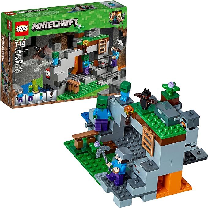 LEGO Minecraft The Zombie Cave 21141 Building Kit with Popular Minecraft Characters Steve and Zom... | Amazon (US)