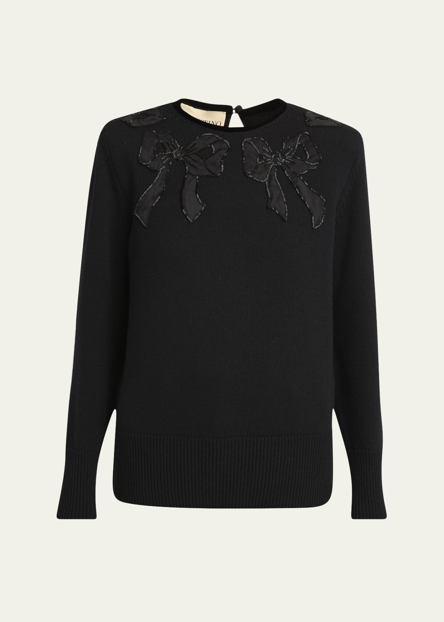 Valentino Garavani Maglia Bow Wool Sweater | Bergdorf Goodman