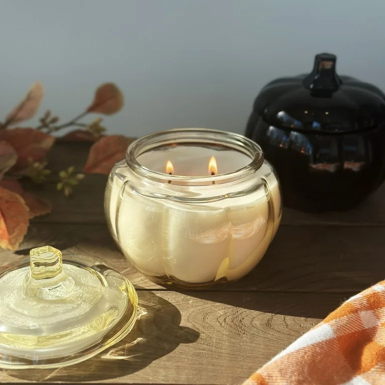 Better Homes & Gardens Salted Coconut & Pumpkin Scented 2-Wick Pumpkin Jar Candle 13.8 oz | Walmart (US)