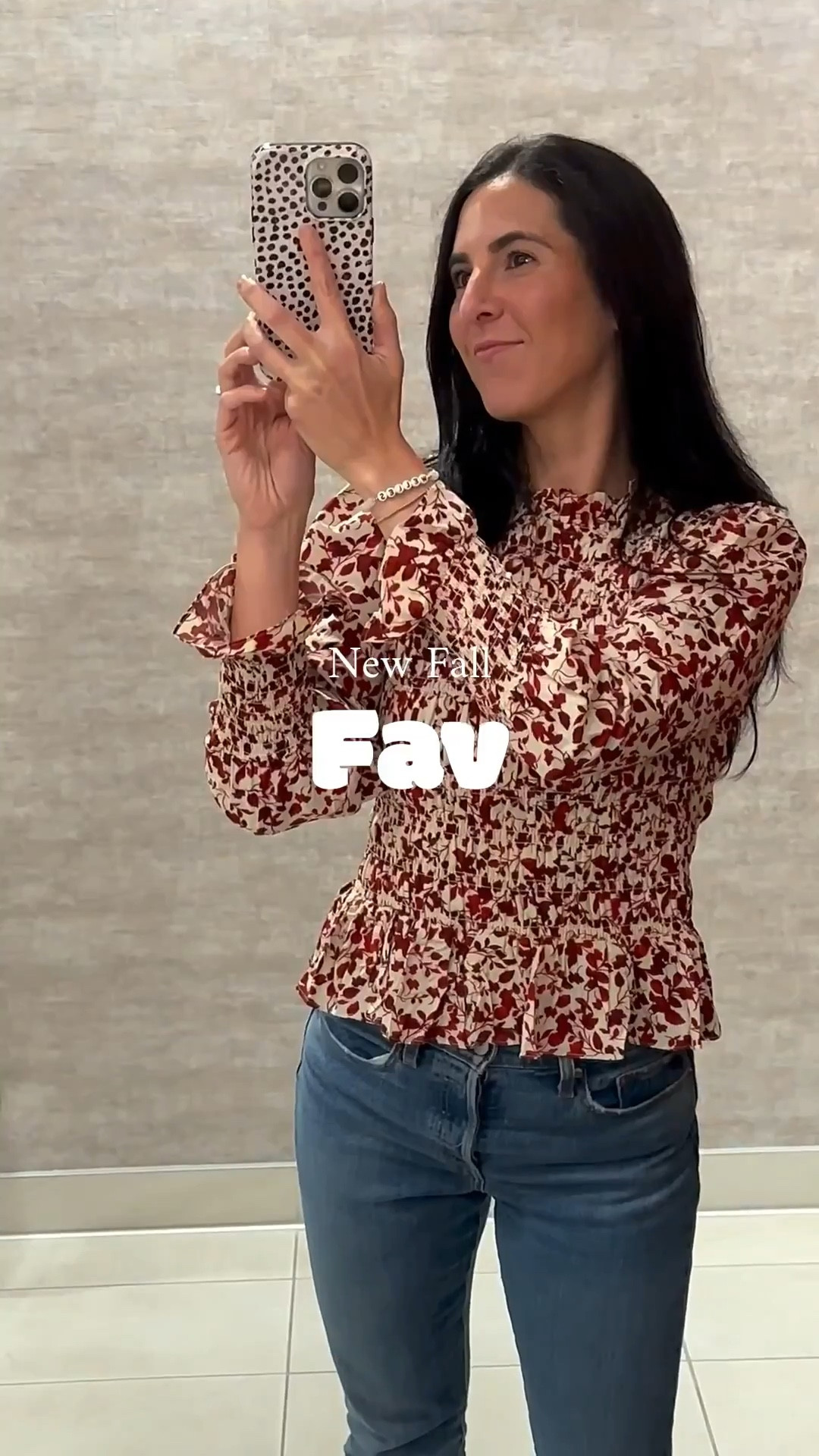 On repeat all of Fall: the Red & Cream Floral Smocked Cynthia Blouse 🍂 Soft, romantic & perfect with boots! 

#familyphotos #fallboots #falloutfit

@tuckernuck

#LTKWorkwear #LTKSeasonal #LTKStyleTip