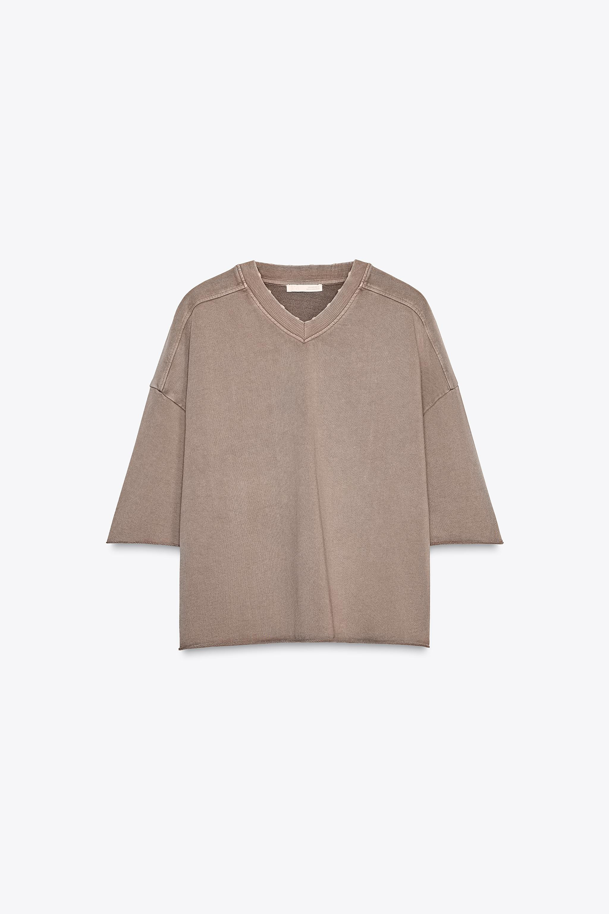 WASHED EFFECT PLUSH SWEATSHIRT | Zara US