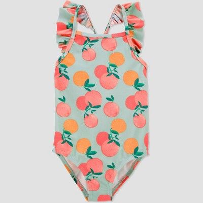 Toddler Girls' Oranges Print Flutter Sleeve One Piece Swimsuit - Just One You® made by carter's ... | Target