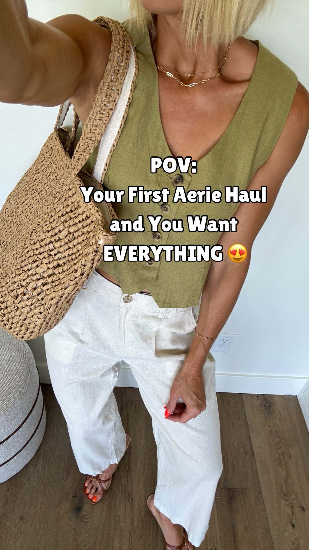 🚨use code: sizzle25 for an extra 25% off
It’s my first ever Aerie haul—and I get the hype now 👏🏼 
From tanks and tees to breezy linen and comfy athleisure… every piece feels so good on. 
Sizing: 
Tanks and tees fit tts — wearing a medium 
Consider sizing down in the shorts, joggers and linen pants.
Size down in linen vest

#LTKSeasonal #LTKActive #LTKFindsUnder50