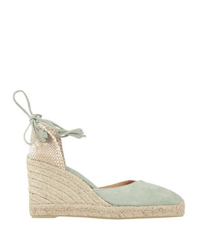 Castañer Woman Espadrilles Sage green Size 6.5 Leather | YOOX (US)