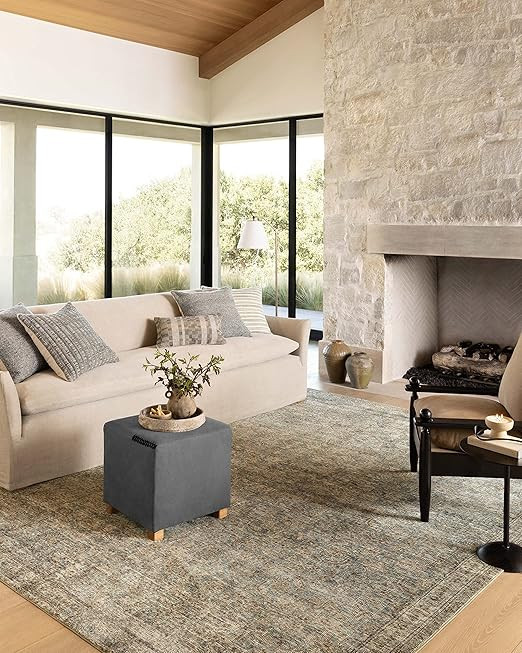 Loloi Amber Lewis Morgan Collection MOG-04 Sea/Sage 7'-3" x 9'-3" 38" Thick Area Rug feat. CloudP... | Amazon (US)