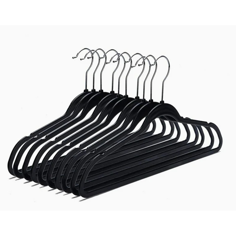 Quality Hangers Clothes Hangers 20 Pack - Non-Velvet Plastic Hangers for Clothes - Heavy Duty Coa... | Walmart (US)