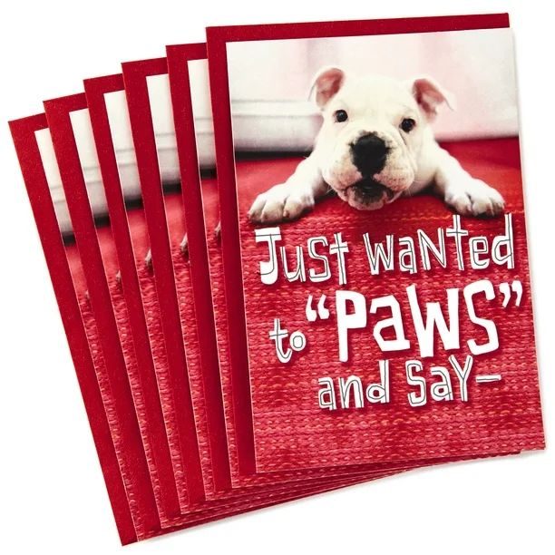 Hallmark Pack of Valentine's Day Cards for Kids, Puppy Paws (6 Cards with Envelopes) | Walmart (US)