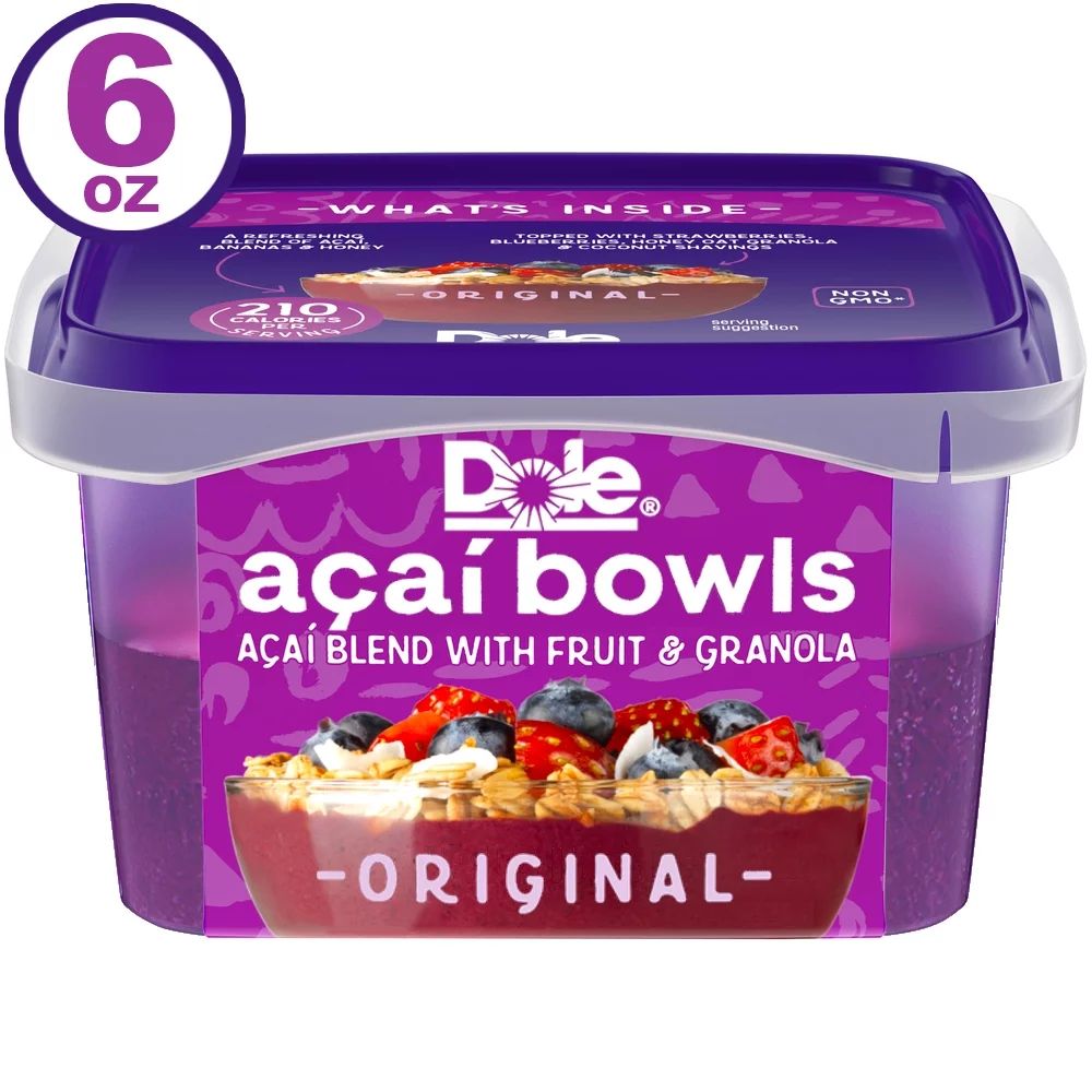 Dole Original Acai Blend with Fruit and Granola, 6 Oz Bowl | Walmart (US)