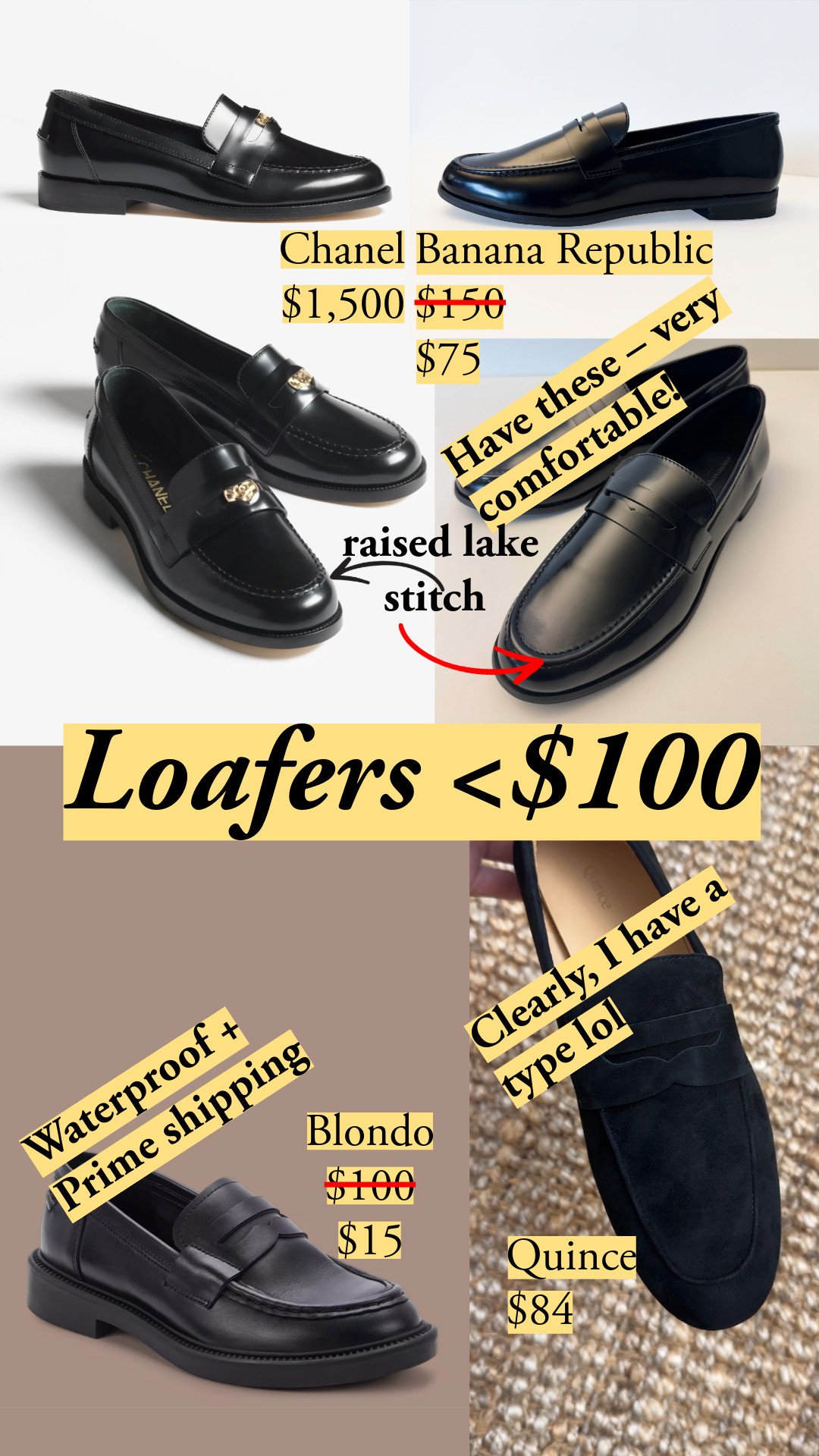 I love clean, sleek loafers, and I'm stunned at how refined and comfortable the ones from BR and Quince are. If you need a quick waterproof option, the Blondo loafers will ship Prime from Amazon, and I cannot believe they're $15 🖤 Banana Republic, Quince, Blondo, loafers, suede loafers, low profile loafers, waterproof loafers 

 #LTKGiftGuide #LTKHoliday #LTKFindsUnder50