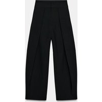 Zara - Pleated Balloon Pants - Black - S - Woman | Zara US
