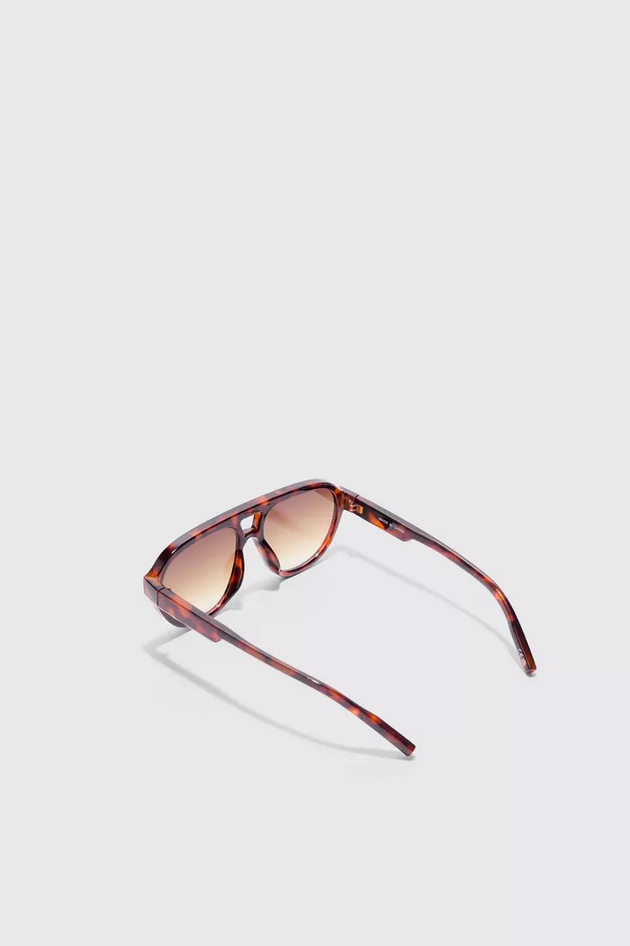 Plastic Aviator Tortoise Shell Sunglasses | boohoo (US & Canada)