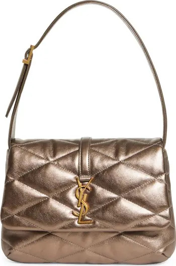 Saint Laurent Le 5 à 7 Quilted Metallic Leather Shoulder Bag | Nordstrom | Nordstrom
