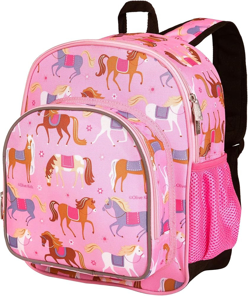 Wildkin 12-inch Kids Backpack – Padded, Adjustable, Ideal for Daycare & Travel - Horses | Amazon (US)
