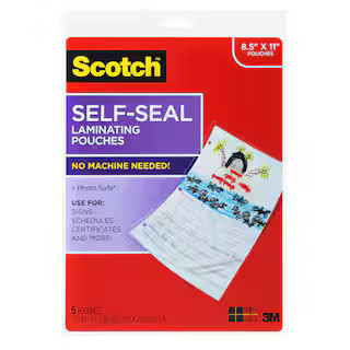 Scotch™ Self-Seal Laminating Pouches, 8.5" x 11" in Clear | Michaels® | Michaels Stores