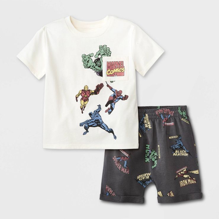 Toddler Boys' 2pc Marvel Graphic T-Shirt | Target