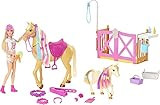 Amazon.com: Barbie Groom 'n Care Horses Playset Doll , 2 Horses & 20+ Grooming and Hairstyling Ac... | Amazon (US)