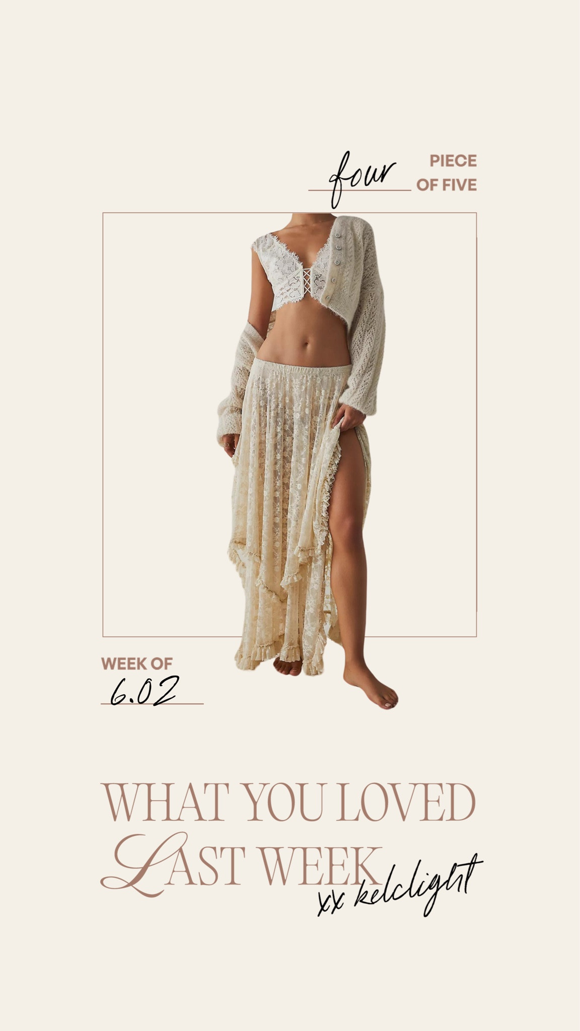 What you loved last week🤍 this skirt! I will link the slip that I wear under and the one from Amazon that is very similar! #freepeople #amazon #laceskirt 

#LTKmidsize #LTKSeasonal #LTKstyletip