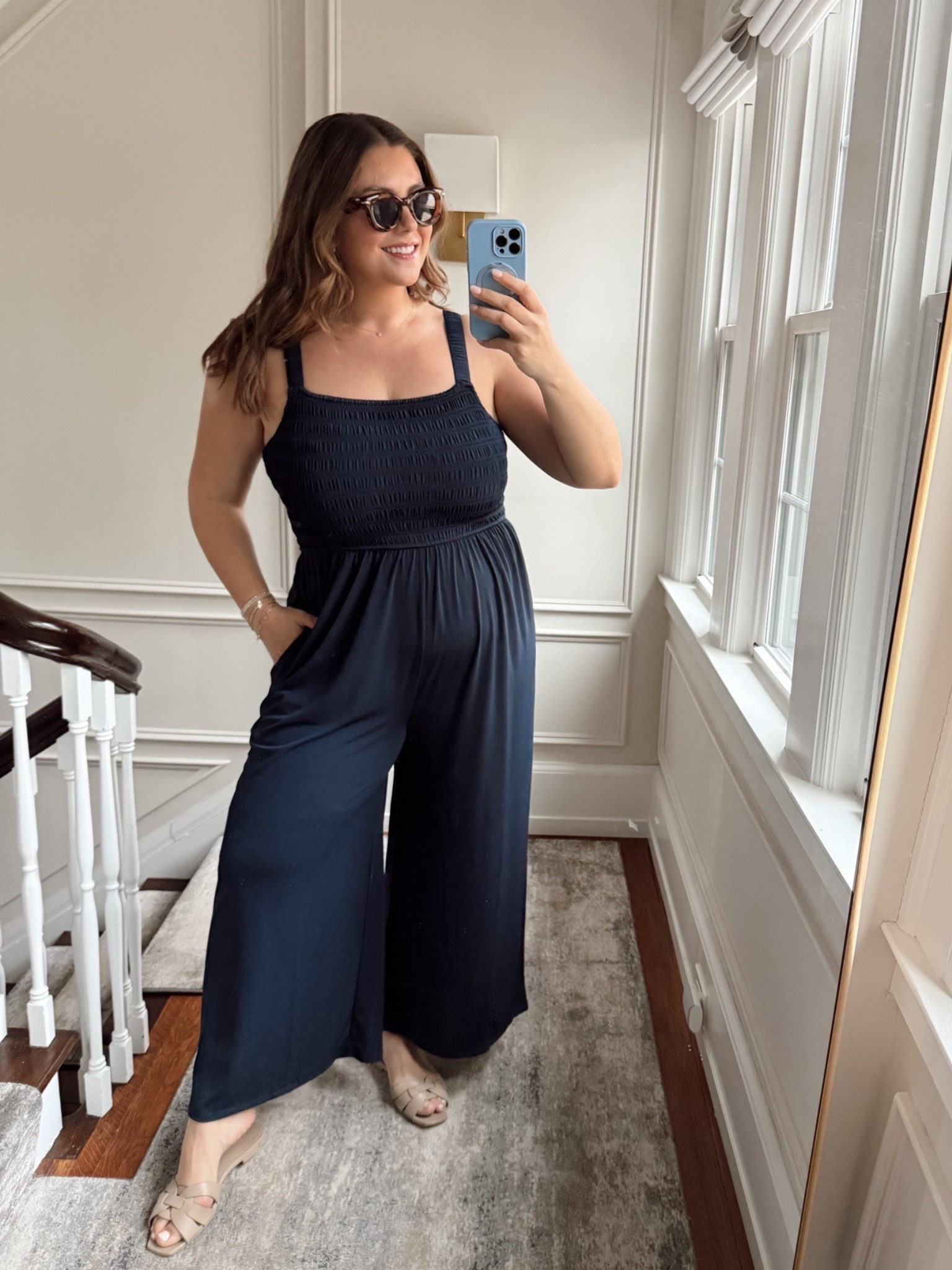 Wearing size XL in jumpsuit

#LTKSeasonal #LTKMidsize #LTKootd