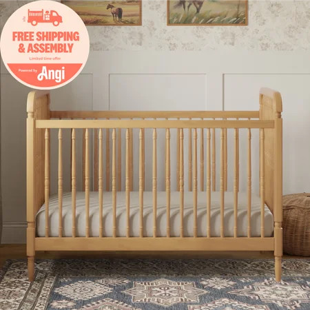 Namesake Liberty 3-in-1 Convertible Spindle Crib with Toddler Bed Conversion Kit | Walmart (US)