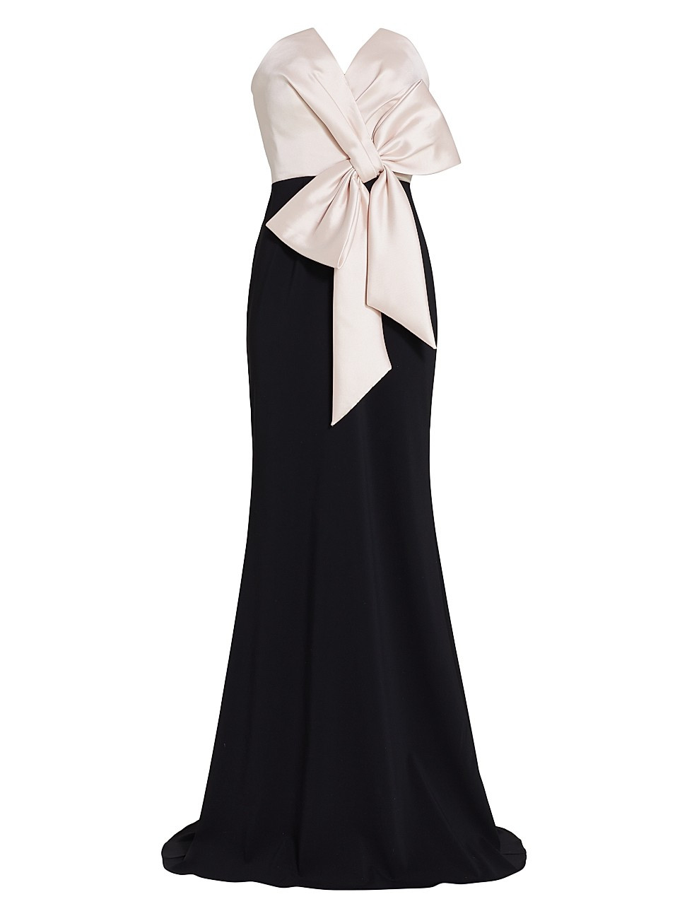 Women's Bow Combo Mermaid Gown - Blush Black - Size 12 - Blush Black - Size 12 | Saks Fifth Avenue